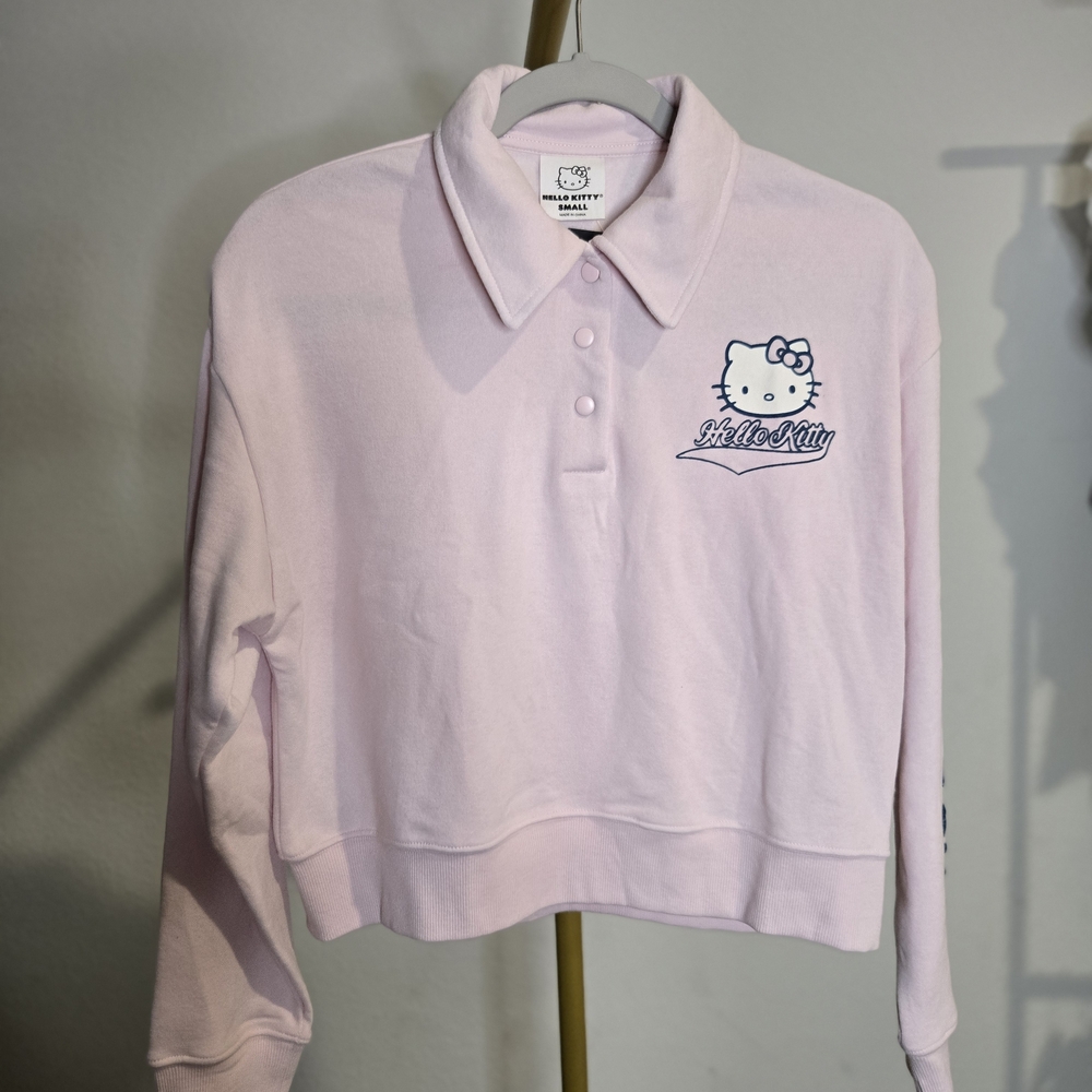 Hello Kitty Pink Cropped Sweatshirt